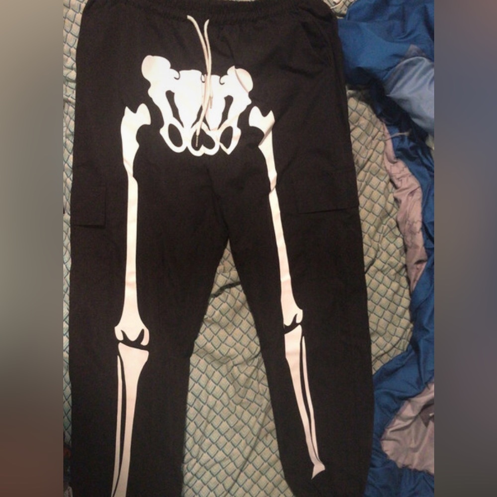 Romwe skeleton pants
